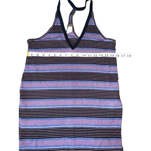 Free People Purple Striped￼ Racer Back Tank - Picture 7 of 8